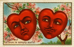 Старая почтовая карточка: Happy Valentine's Day! 