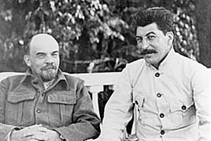 Ленин и Сталин в Горках. 1922 год.