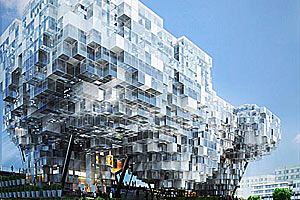 Проект пиксельного небоскреба для Экспо-2010 в Сингапуре