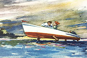 По воде на крыльях — журнал Техника молодежи, март 1959 года